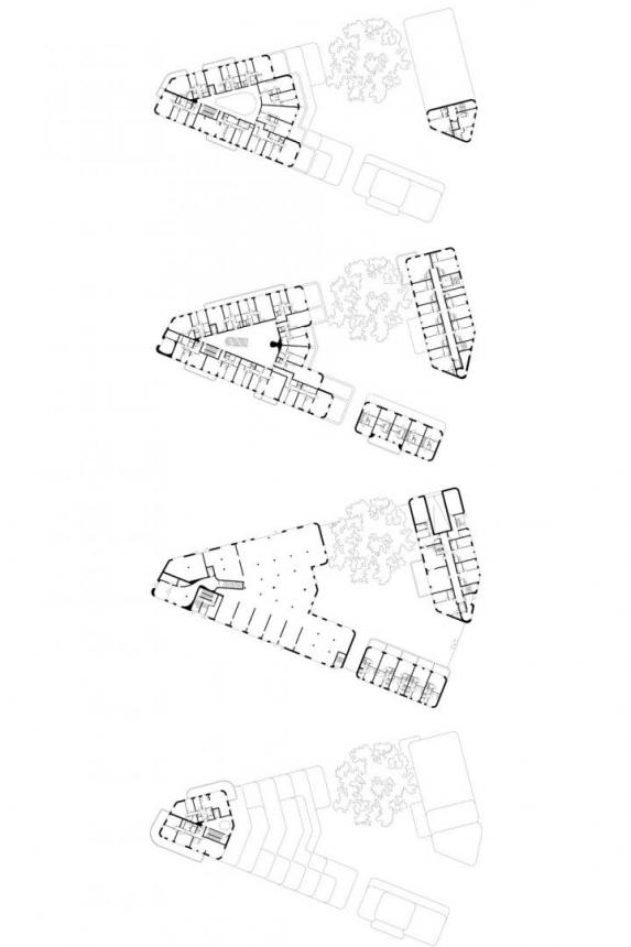 Grundrisse verschiedener Geschosse